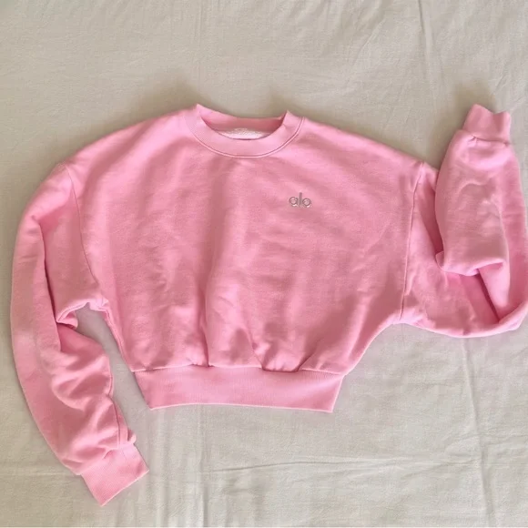 Pink Crop Crewneck - alo - Picture 5 of 15